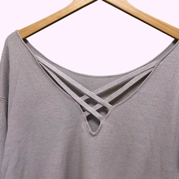 Garage Mauve Long Sleeve Thin Waffle Knit Casual Oversize Top Size XS - Picture 4 of 8